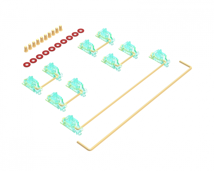 Durock Stabilizers V3 Screw Ins - Teal